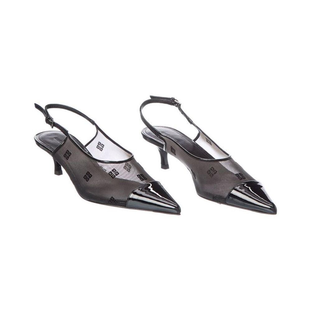 Givenchy Kitten Mesh & Patent Slingback Pump